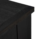 Warby End Table, Worn Black Oak