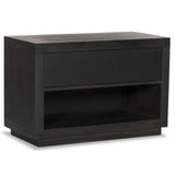 Warby Nightstand, Worn Black-Furniture - Bedroom-High Fashion Home