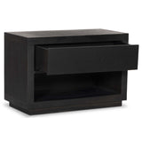 Warby Nightstand, Worn Black-Furniture - Bedroom-High Fashion Home