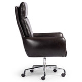 Wayland Leather Desk Chair, Sonoma Black-Furniture - Office-High Fashion Home