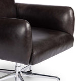 Wayland Leather Desk Chair, Sonoma Black-Furniture - Office-High Fashion Home