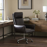 Wayland Leather Desk Chair, Sonoma Black-Furniture - Office-High Fashion Home