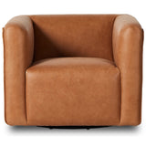 Wellborn Leather Swivel Chair, Palermo Cognac-Furniture - Chairs-High Fashion Home