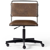 Wharton Desk Chair, Distressed Brown-Furniture - Office-High Fashion Home