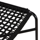 Wharton Outdoor Bar Stool, Black Rope-Furniture - Dining-High Fashion Home