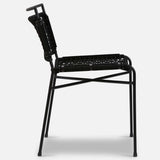 Wharton Outdoor Dining Chair, Black Rope/Satin Black, Set of 2