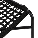 Wharton Outdoor Dining Chair, Black Rope/Satin Black, Set of 2