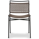 Wharton Outdoor Dining Chair, Earth Rope/Satin Black, Set of 2