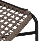 Wharton Outdoor Dining Chair, Earth Rope/Satin Black, Set of 2