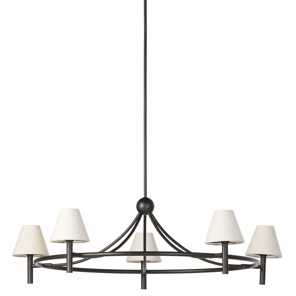 Whittier Chandelier, Natural Bronze-Lighting-High Fashion Home