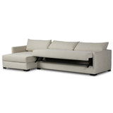 Wickham Left Chaise Sleeper Sectional w/Storage, Alameda Snow-Furniture - Sofas-High Fashion Home