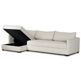 Wickham Left Chaise Sleeper Sectional w/Storage, Alameda Snow-Furniture - Sofas-High Fashion Home