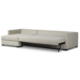 Wickham Left Chaise Sleeper Sectional w/Storage, Alameda Snow-Furniture - Sofas-High Fashion Home