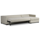 Wickham Right Chaise Sleeper Sectional w/Storage, Alameda Snow-Furniture - Sofas-High Fashion Home