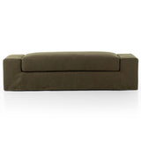 Wide Arm Slipcover Bench, Brussels Coffee-Furniture - Chairs-High Fashion Home