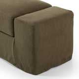 Wide Arm Slipcover Bench, Brussels Coffee-Furniture - Chairs-High Fashion Home