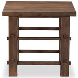 Wide Plank End Table, Warm Brown-Furniture - Accent Tables-High Fashion Home