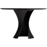 Willow Dining Table, Black/Black Base