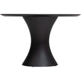 Willow Dining Table, Black/Black Base