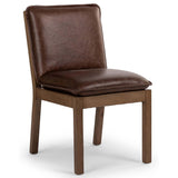 Wilmington Leather Dining Chair, Havana Brown, Set of 2-Furniture - Dining-High Fashion Home