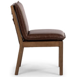 Wilmington Leather Dining Chair, Havana Brown, Set of 2-Furniture - Dining-High Fashion Home