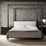 Xander Canopy Bed, Savoy Parchment-High Fashion Home