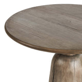 Xiomara Round Dining Table, Aged Drifted Oak-Furniture - Dining-High Fashion Home