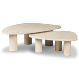 Zion Coffee Table Set, Cream-Furniture - Accent Tables-High Fashion Home