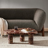 Zion Small Coffee Table, Merlot-Furniture - Accent Tables-High Fashion Home