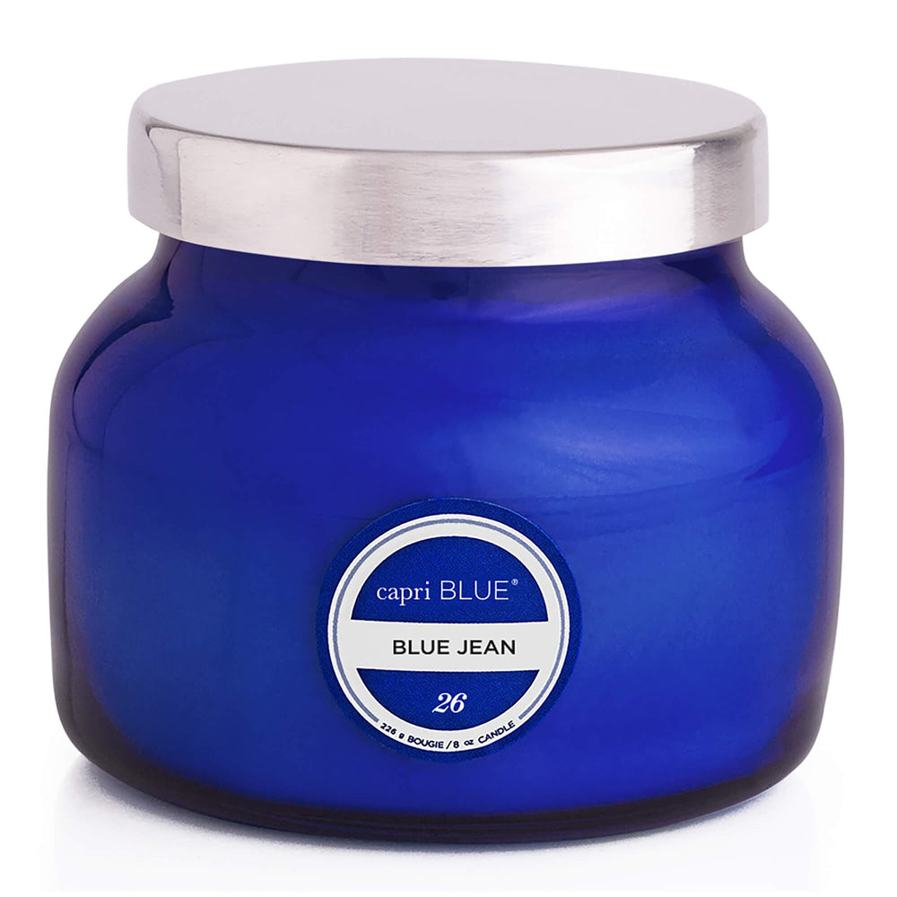 Capri Blue Petite Candle Blue Jean, Blue Signature Jar