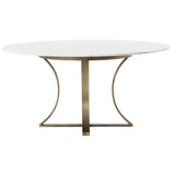 Gage Round Dining Table, White Marble - Modern Furniture - Dining Table - High Fashion Home