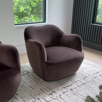 Julius Swivel Chair, Surrey Cocoa