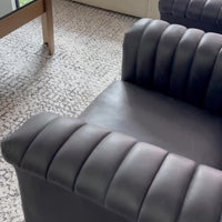 Watson Leather Swivel Chair, Palermo Black