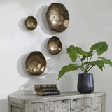 Lucky Coins Wall Decor, Brass, Set of 4-Accessories-High Fashion Home