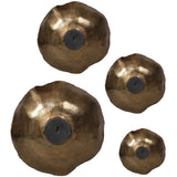 Lucky Coins Wall Decor, Brass, Set of 4-Accessories-High Fashion Home