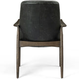 Braden Leather Dining Arm Chair, Durango Smoke-Furniture - Dining-High Fashion Home