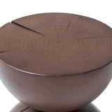 Aliza End Table, Brown Pine-Furniture - Accent Tables-High Fashion Home