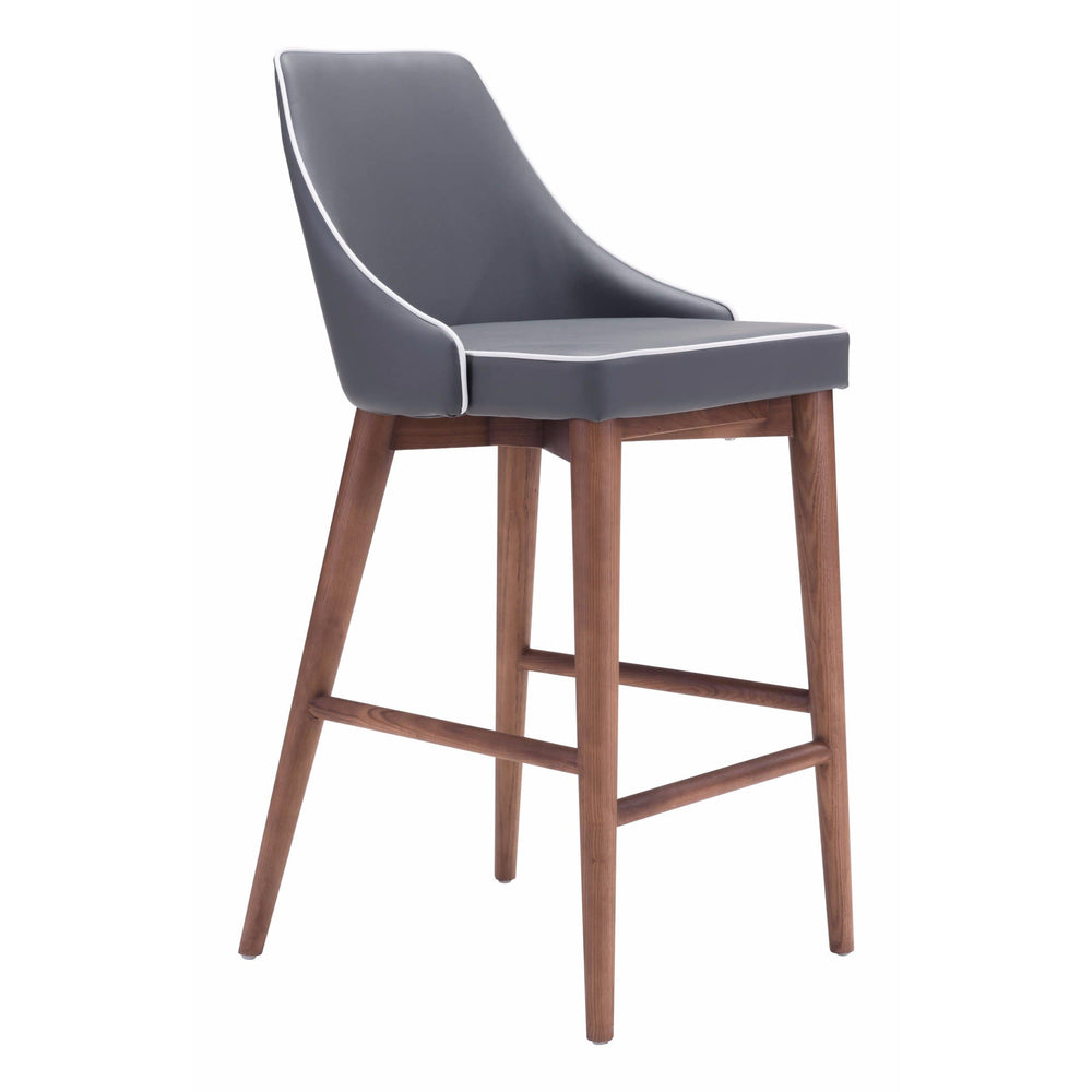 Moor Counter Chair, Dark Gray - Furniture - Dining - High Fashion Home