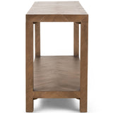 Lamar Console Table, Matte Brown Veneer-Furniture - Accent Tables-High Fashion Home