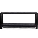 Lamar Console Table, Drifted Matte Black