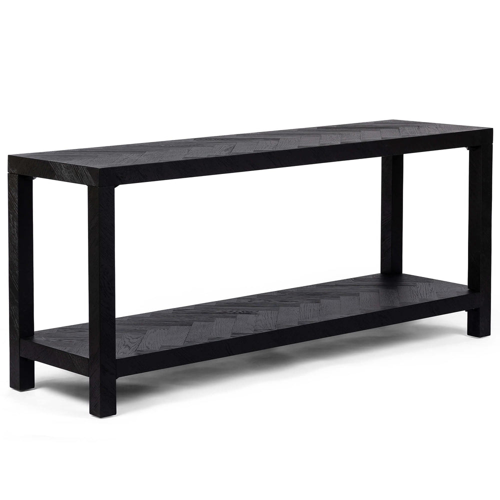 Lamar Console Table, Drifted Matte Black