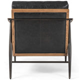 Kennedy Leather Chair, Sonoma Black-Furniture - Chairs-High Fashion Home