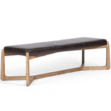 Roscoe Leather Bench, Sonoma Black