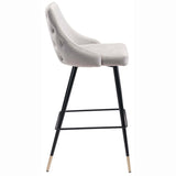 Piccolo Bar Chair, Gray - Furniture - Chairs - High Fashion Home