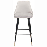 Piccolo Bar Chair, Gray - Furniture - Chairs - High Fashion Home