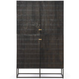 Kelby Cabinet, Carved Vintage Brown-High Fashion Home