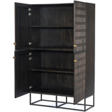 Kelby Cabinet, Carved Vintage Brown-High Fashion Home