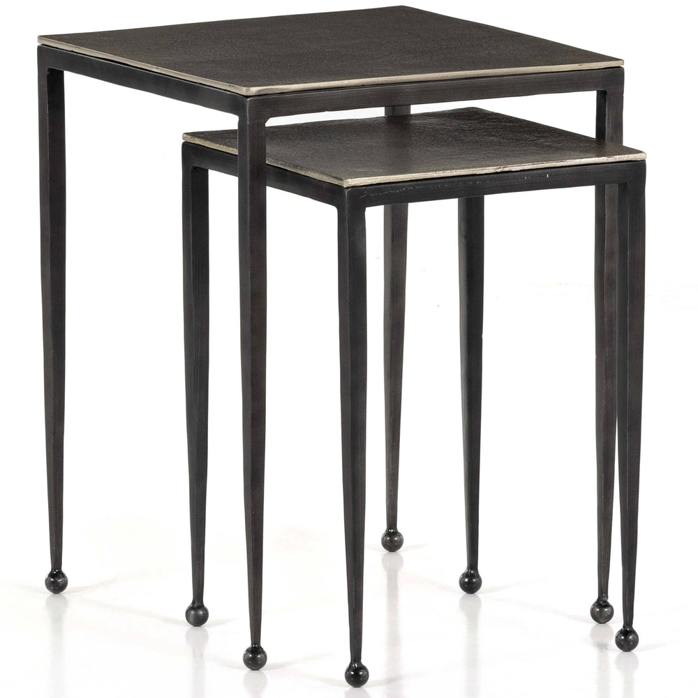 Dalston Nesting End Tables, Antique Nickel