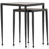 Dalston Nesting End Tables, Raw Black