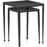 Dalston Nesting End Tables, Raw Black